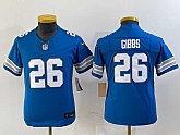 Youth Detroit Lions #26 Jahmyr Gibbs Limited Blue 2024 FUSE Vapor Jersey,baseball caps,new era cap wholesale,wholesale hats